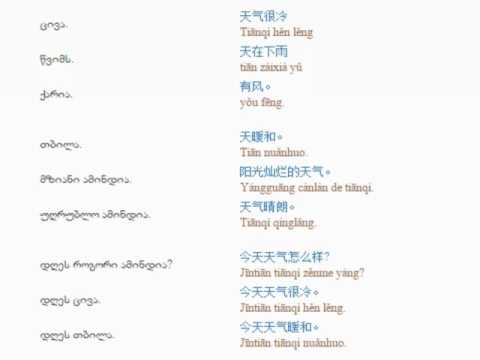 ჩინურის გაკვეთილი 16 (წელიწადის დროები და ამინდი)/Chinese Lessons 16 /Китайский язык Урок 16